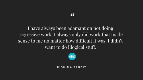 Ridhima Pandit on the kind of roles she would never do. Ridhima Pandit on the kind of roles she would never do.