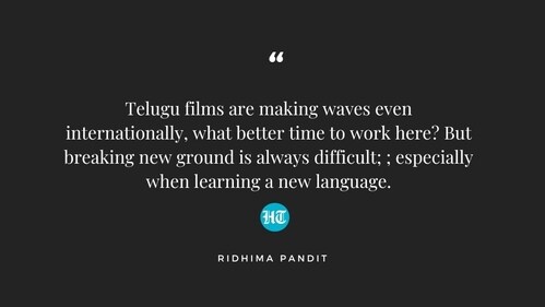 Ridhima Pandit on learning Telugu for working in Tollywood. Ridhima Pandit on learning Telugu for working in Tollywood.