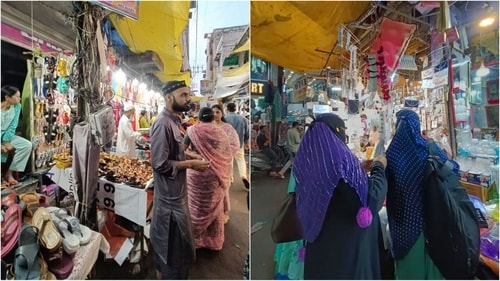 As night falls, the markets come alive with bustling crowds. (Akanksha Agnihotri) As night falls, the markets come alive with bustling crowds. (Akanksha Agnihotri)