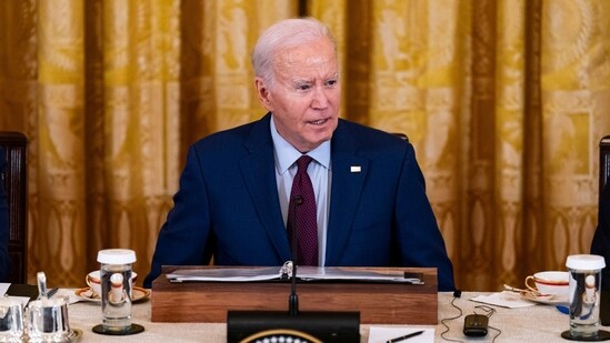 US President Joe Biden’s recent speech mistake becomes fodder for political discussio. Photographer: Al Drago/Bloomberg (Bloomberg)