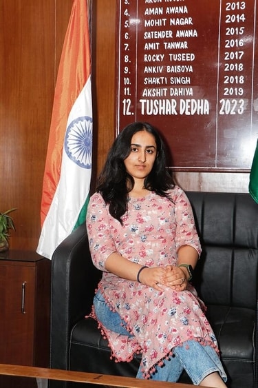 Anshita Chauhan is a first year student of BSc (Hons) Botany at Daulat Ram College. (Photo: Dhruv Sethi/HT) Anshita Chauhan is a first year student of BSc (Hons) Botany at Daulat Ram College. (Photo: Dhruv Sethi/HT)