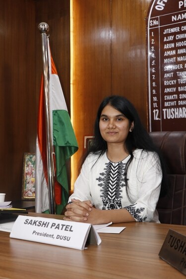 Sakshi Patel is a final-year student of BA (Prog) at Satyawati College. (Photo: Dhruv Sethi/HT) Sakshi Patel is a final-year student of BA (Prog) at Satyawati College. (Photo: Dhruv Sethi/HT)