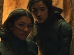 Dune Part Two box office collection day 2: Zendaya and Timothee Chalamet in a still from the film Dune Part Two box office collection day 2: Zendaya and Timothee Chalamet in a still from the film