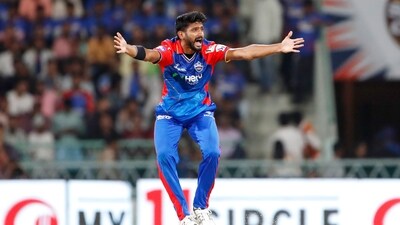 Delhi Capitals' Khaleel Ahmed appeals for a dismissal. (ANI) Delhi Capitals' Khaleel Ahmed appeals for a dismissal. (ANI)