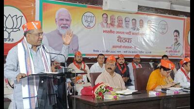 BJP national general secretary Sunil Bansal addressing an event in Varanasi on April 13. (HT photo) BJP national general secretary Sunil Bansal addressing an event in Varanasi on April 13. (HT photo)
