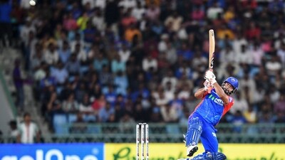 Delhi Capitals' captain Rishabh Pant plays a shot. (AFP) Delhi Capitals' captain Rishabh Pant plays a shot. (AFP)