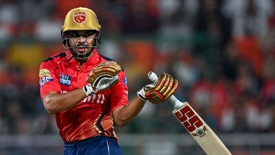 Ashutosh Sharma (31 runs off 16 balls) once again produced an impactful cameo with the bat to give Punjab Kings a fighting chance as they posted 147/8 in 20 overs. (AFP) Ashutosh Sharma (31 runs off 16 balls) once again produced an impactful cameo with the bat to give Punjab Kings a fighting chance as they posted 147/8 in 20 overs. (AFP)