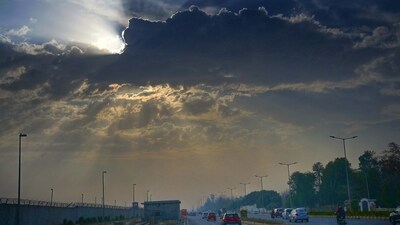 Clouds hover over the capital near airport in New Delhi (File Hindustan Times)