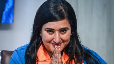 Bansuri Swaraj,BJP party candidate from New Delhi for the upcoming Lok Sabha elections (Hindustan Times) Bansuri Swaraj,BJP party candidate from New Delhi for the upcoming Lok Sabha elections (Hindustan Times)