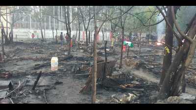 Fire officer Ravinder Kumar said the fire tenders from Kapurthala, Sultanpur Lodhi and Kartarpur were rushed to the spot to douse the fire, which, as per initial probe, started while cooking food.