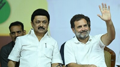 Indian National Congress party leader Rahul Gandhi (R) and Tamil Nadu's Chief Minister M.K Stalin (AFP) Indian National Congress party leader Rahul Gandhi (R) and Tamil Nadu's Chief Minister M.K Stalin (AFP)