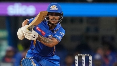 Mumbai Indians' Ishan Kishan plays a shot. (AP) Mumbai Indians' Ishan Kishan plays a shot. (AP)