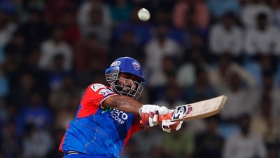 Delhi Capitals' captain Rishabh Pant plays a shot. (AP) Delhi Capitals' captain Rishabh Pant plays a shot. (AP)