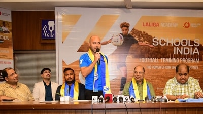 La Liga Academy Football Schools India technical director Miguel Casal at the launch of the programme in Kolkata on Saturday. Credit: Bhawanipore FC La Liga Academy Football Schools India technical director Miguel Casal at the launch of the programme in Kolkata on Saturday. Credit: Bhawanipore FC