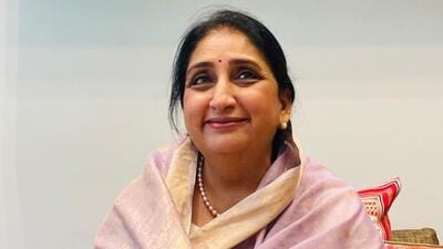 On Saturday, when Sunetra Pawar was asked about Sharad Pawar’s remark calling her ‘outsider’, she did not respond, and instead, got emotional and preferred not to speak. She was campaigning in the Hinjewadi area. (HT FILE)