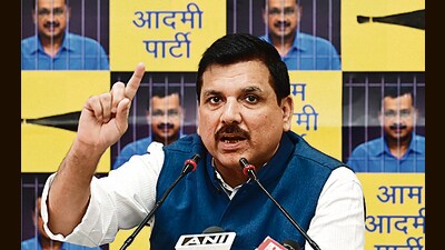 Sanjay Singh at a press conference on Saturday. (Vipin Kumar/HT Photo) Sanjay Singh at a press conference on Saturday. (Vipin Kumar/HT Photo)