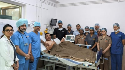 IAF posted a photo of the soldier recuperating at hospital. (IAF)
