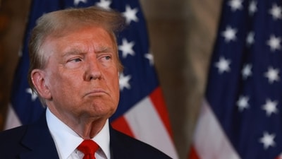 Republican presidential candidate former President Donald Trump's stake value was cut short by about $2.6 Billion. (Photo by JOE RAEDLE / GETTY IMAGES NORTH AMERICA / Getty Images via AFP) (Getty Images via AFP) Republican presidential candidate former President Donald Trump's stake value was cut short by about $2.6 Billion. (Photo by JOE RAEDLE / GETTY IMAGES NORTH AMERICA / Getty Images via AFP) (Getty Images via AFP)