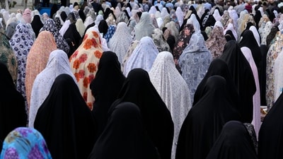 Iranian worshippers perform Eid al-Fitr prayer marking the end of the Muslims holy fasting month of Ramadan in Tehran on April 10. (AP) Iranian worshippers perform Eid al-Fitr prayer marking the end of the Muslims holy fasting month of Ramadan in Tehran on April 10. (AP)