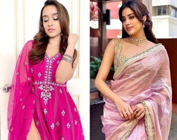 Shraddha Kapoor and Janhvi Kapoor shine in pink Shraddha Kapoor and Janhvi Kapoor shine in pink