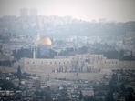 A panoramic view of Jerusalem's Old City is pictured at dawn of April 14, 2024, after Iran launched a drone and missile attack on Israel. A panoramic view of Jerusalem's Old City is pictured at dawn of April 14, 2024, after Iran launched a drone and missile attack on Israel.