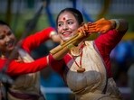 The Bihu dance is a traditional dance form performed by both men and women, dressed in their traditional attire.&nbsp;(AP)