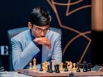 Grandmaster R Praggnanandhaa during Round 6 match against Grandmaster Nijat Abasov at the FIDE Candidates 2024 chess tournament, in Toronto, Canada. Grandmaster R Praggnanandhaa during Round 6 match against Grandmaster Nijat Abasov at the FIDE Candidates 2024 chess tournament, in Toronto, Canada.