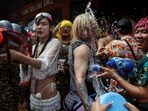 People play with water as they celebrate the Songkran holiday which marks the Thai New Year in Bangkok, Thailand. (Reuters )