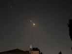 This video grab shows explosions lighting up Jerusalem sky during Iranian attack on Israel. This video grab shows explosions lighting up Jerusalem sky during Iranian attack on Israel.
