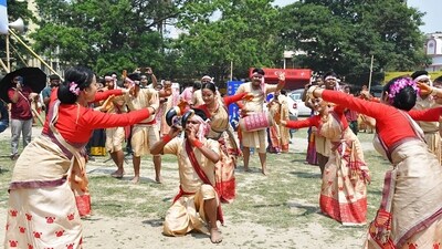 One of the most significant and vibrant festivals celebrated in Assam is Rongali Bihu. It is a harvest festival that marks the beginning of the Assamese New Year and is celebrated with great fervour and enthusiasm by the people of Assam, irrespective of their caste, creed, or religion. (ANI) One of the most significant and vibrant festivals celebrated in Assam is Rongali Bihu. It is a harvest festival that marks the beginning of the Assamese New Year and is celebrated with great fervour and enthusiasm by the people of Assam, irrespective of their caste, creed, or religion. (ANI)