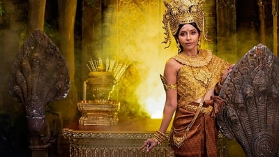 Cambodian ambassador Devyani Khobragade elegantly dressed as a Khmer Apsara, to mark the Khmer New Year celebration. (PTI) Cambodian ambassador Devyani Khobragade elegantly dressed as a Khmer Apsara, to mark the Khmer New Year celebration. (PTI)