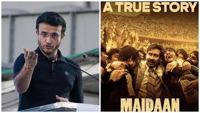 Sourav Ganguly reviews Maidaan, starring Ajay Devgn as India's legendary football coach, Syed Abdul Rahim. Sourav Ganguly reviews Maidaan, starring Ajay Devgn as India's legendary football coach, Syed Abdul Rahim.