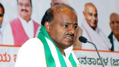 State commission for women (SCW) issued suo moto against former chief minister HD Kumaraswamy for allegedly making a controversial remark on the dignity of women. (ANI) State commission for women (SCW) issued suo moto against former chief minister HD Kumaraswamy for allegedly making a controversial remark on the dignity of women. (ANI)