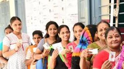 The bipolar contest turned triangular after the AIADMK cut ties with the BJP last October (ANI) The bipolar contest turned triangular after the AIADMK cut ties with the BJP last October (ANI)