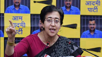 Water minister Atishi has demanded the suspension of the Delhi Jal Board CEO alleging there was a “shortage of water in the area which has led to the loss of a life”. (ANI) Water minister Atishi has demanded the suspension of the Delhi Jal Board CEO alleging there was a “shortage of water in the area which has led to the loss of a life”. (ANI)