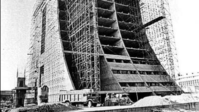he old ‘New Delhi Town Hall’ used to house a clock tower on top of the headquarters building, but the building was demolished in the 1980s to develop the current one (in photo). (Courtesy: NDMC) he old ‘New Delhi Town Hall’ used to house a clock tower on top of the headquarters building, but the building was demolished in the 1980s to develop the current one (in photo). (Courtesy: NDMC)