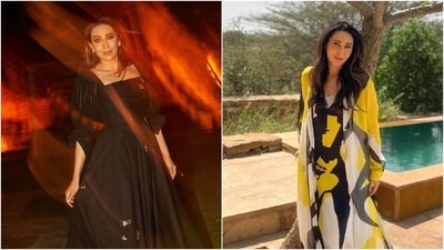 Karisma Kapoor wears two chic dresses for a 'special weekend' getaway. (Instagram) Karisma Kapoor wears two chic dresses for a 'special weekend' getaway. (Instagram)