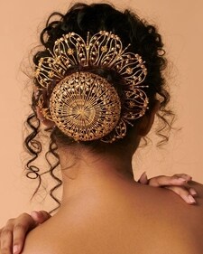 An intricate gold-plated hair accessory from Kavya Potluri (Photo: Instagram) An intricate gold-plated hair accessory from Kavya Potluri (Photo: Instagram)