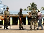Sandeshkhali, India - March 8, 2024: CBI Team along with Security Force personnel searched the Sheikh Shahjahan Market at Sarberia in North 24 Parganas, West Bengal, India, on Friday, March 8, 2024. (Photo by Samir Jana/ Hindustan Times)(Hindustan Times)