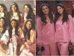 Radhika Merchant poses with her friends, including Janhvi Kapoor, during her bridal shower. Radhika Merchant poses with her friends, including Janhvi Kapoor, during her bridal shower.