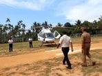 The helicopter via which Congress leader Rahul Gandhi arrived in Nilgiris, Tamil Nadu, was checked by the Election Commission's flying squad officials in Nilgiris. The helicopter via which Congress leader Rahul Gandhi arrived in Nilgiris, Tamil Nadu, was checked by the Election Commission's flying squad officials in Nilgiris.