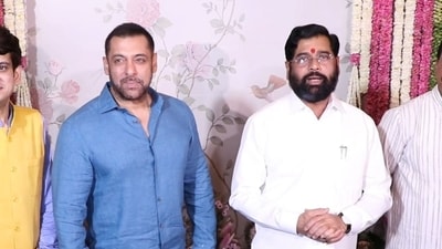 Actor Salman Khan with Maharashtra CM Eknath Shinde (ANI/ File) Actor Salman Khan with Maharashtra CM Eknath Shinde (ANI/ File)