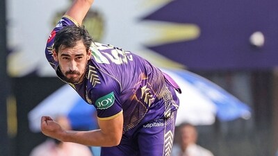 Mitchell Starc claimed three wickets against LSG. (KolkataKnightRiders Twitter) Mitchell Starc claimed three wickets against LSG. (KolkataKnightRiders Twitter)