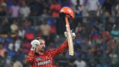 Head ended up reaching his century in just 39 balls. He fell on 102 off 41 balls to Lockie Ferguson. (AFP) Head ended up reaching his century in just 39 balls. He fell on 102 off 41 balls to Lockie Ferguson. (AFP)