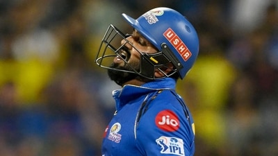 Rohit Sharma was devoid of emotion on completing his 2nd IPL century. (AFP) Rohit Sharma was devoid of emotion on completing his 2nd IPL century. (AFP)