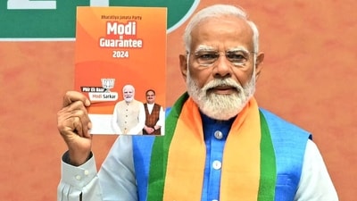 PM Narendra Modi asserted that the BJP will work towards implementing the one nation, one election initiative, and stressed that the Uniform Civil Code was in the national interest; (AFP) PM Narendra Modi asserted that the BJP will work towards implementing the one nation, one election initiative, and stressed that the Uniform Civil Code was in the national interest; (AFP)
