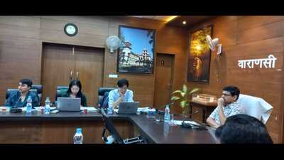 Meeting underway in Varanasi on Monday. (HT PHOTO) Meeting underway in Varanasi on Monday. (HT PHOTO)