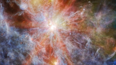 N79 is a massive star-forming complex located in the Large Magellanic Cloud (LMC), a satellite galaxy of the Milky Way. (Instagram/@nasa) N79 is a massive star-forming complex located in the Large Magellanic Cloud (LMC), a satellite galaxy of the Milky Way. (Instagram/@nasa)