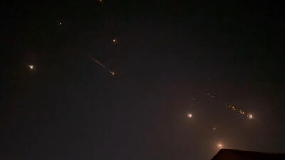 Video grab shows ballistic missiles fired by Iran into Israel (AFP) (AFP) Video grab shows ballistic missiles fired by Iran into Israel (AFP) (AFP)