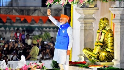 Prime Minister Narendra Modi in Mangaluru on Sunday for an election campaign. (PTI) Prime Minister Narendra Modi in Mangaluru on Sunday for an election campaign. (PTI)